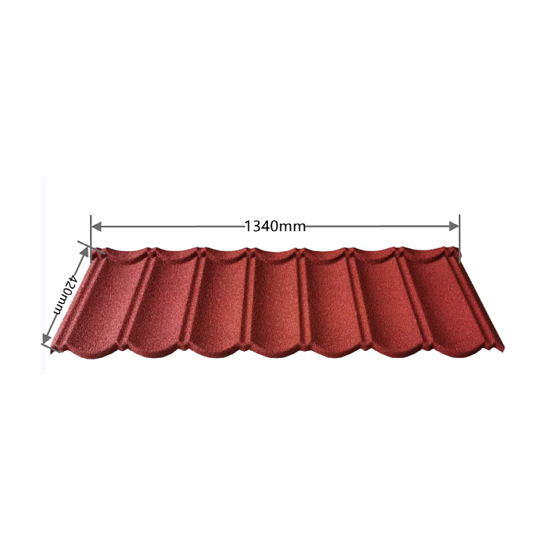 جنس آلومینیوم روی 0.35mm 0.4mm 0.45mm 0.5mm کاشی بام فلزی با روکش سنگی